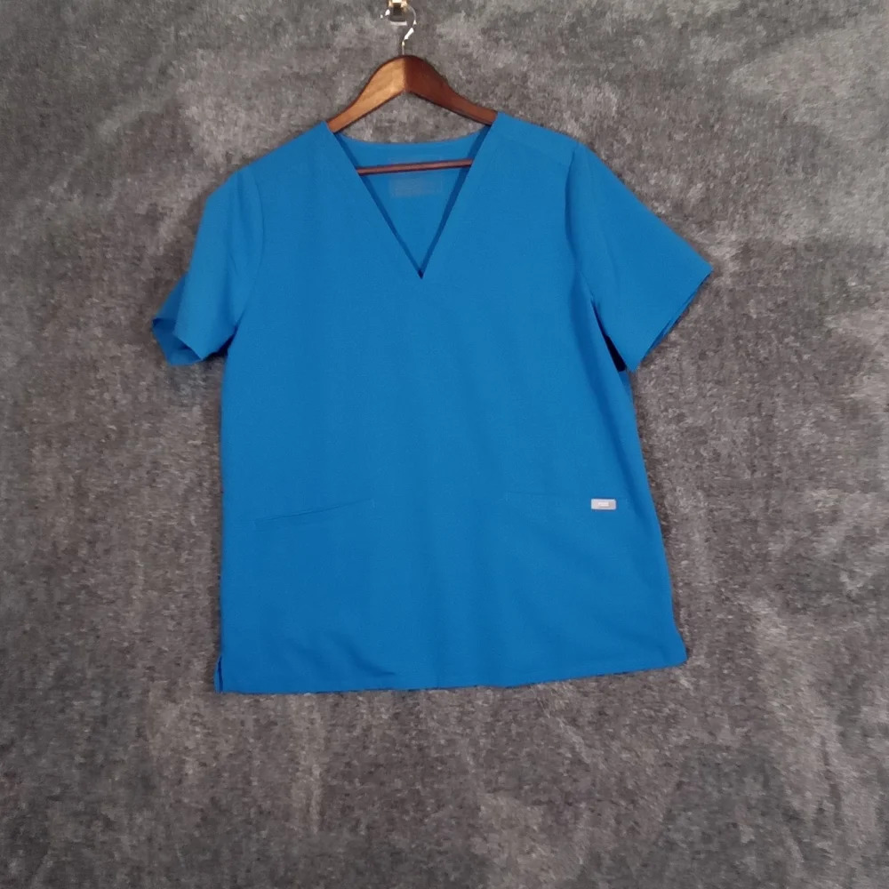 Figs casma scrub women's top 3 pocket extra large blue color